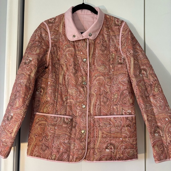 Liz Claiborne Jackets & Blazers - Liz Claiborne Women’s Small Reversible Quilted Jacket Pink Paisley